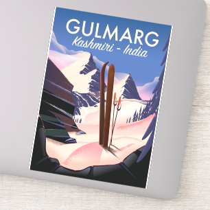 Gulmarg Kashmiri India Ski poster Sticker