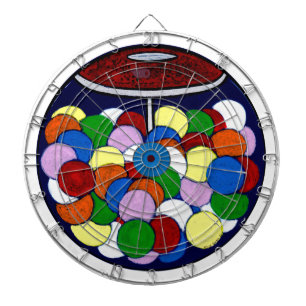 Gum Ball Glass Globe Dart Board