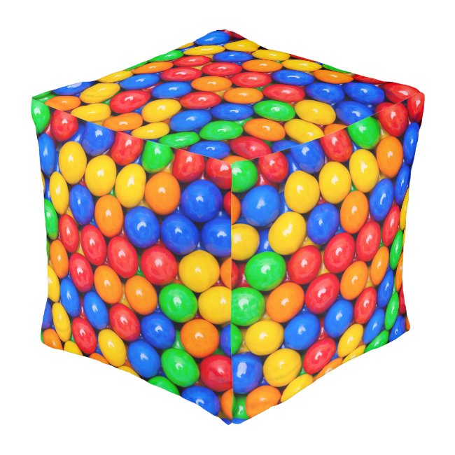 Gum balls candy seating pouf