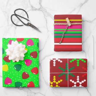 GUM DROP X-MAS WRAPPING PAPER SHEETS