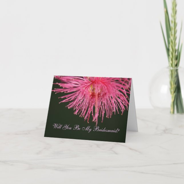Gum Tree Flower Will You Be My Bridesmaid Card (Front)