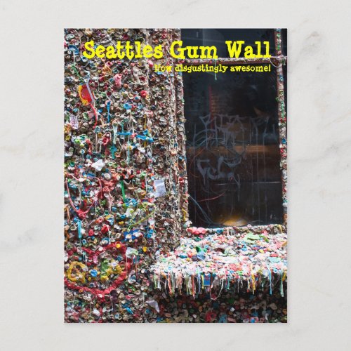 Gum Wall Seattle Postcard