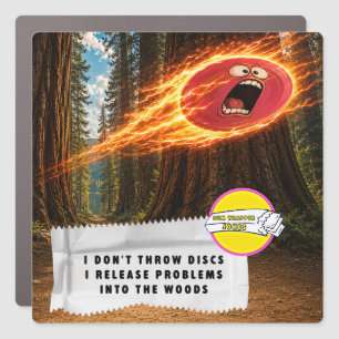 Gum Wrapper Jokes Disc Golf Car Magnet