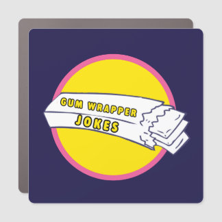 Gum Wrapper Jokes Logo Car Magnet