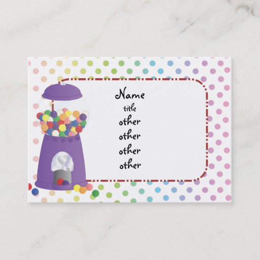 Customizable Gumball Fantasy Business Card Templates