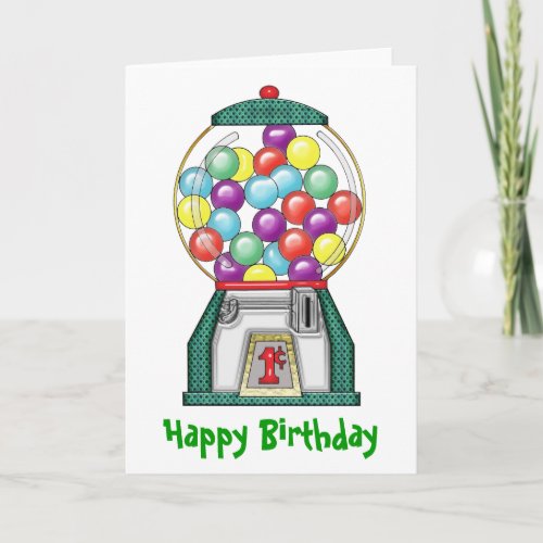 Gumball Goodies Happy  Birthday Card