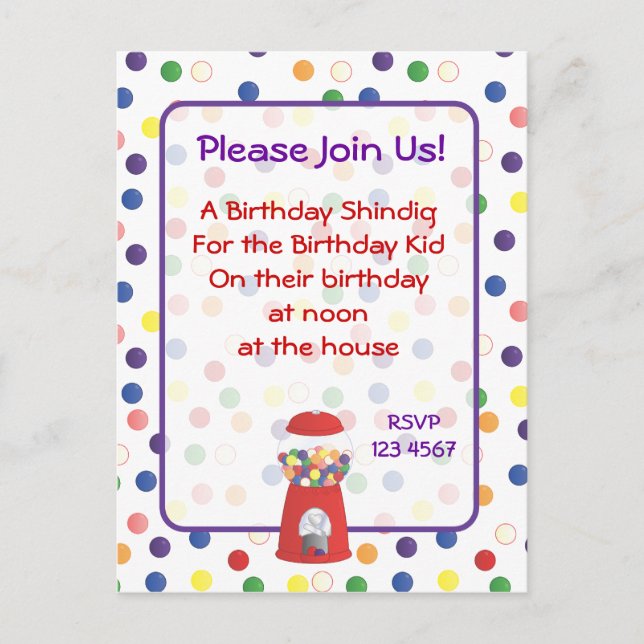 Gumball Invite (Front)