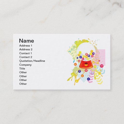 Customizable Gumball_Machine Business Cards