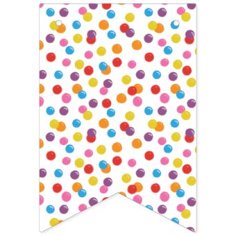 Gumball Machine Candy Bubble Gum Happy Birthday Bunting Flags | Zazzle