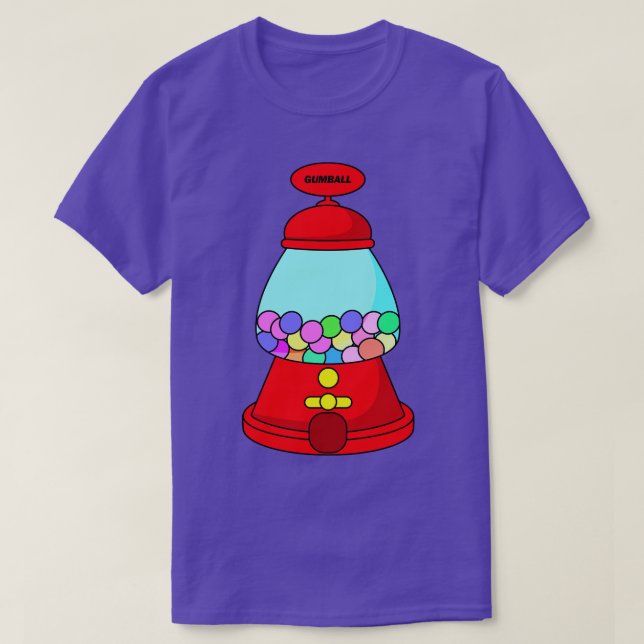 Gumball Machine Candy Illustration  T-Shirt (Design Front)