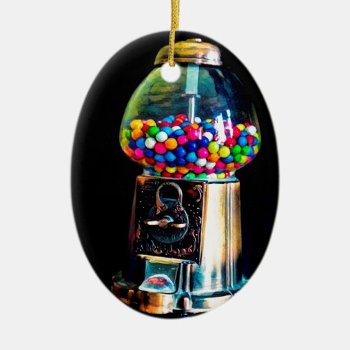 Gumball Machine Ceramic Ornament