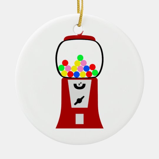 Gumball Machine Ceramic Ornament