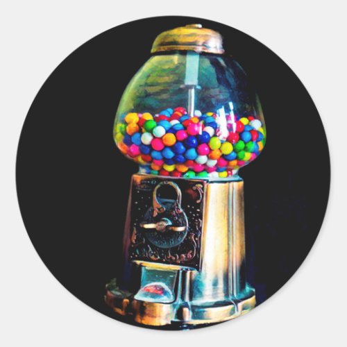 Gumball Machine Classic Round Sticker