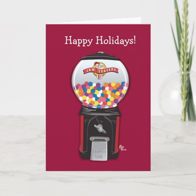 Gumball Machine Holiday Card (Front)
