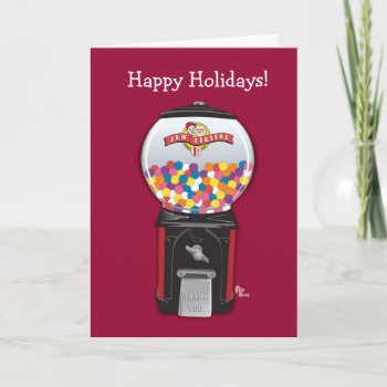Gumball Machine Holiday Card by flopsock at Zazzle