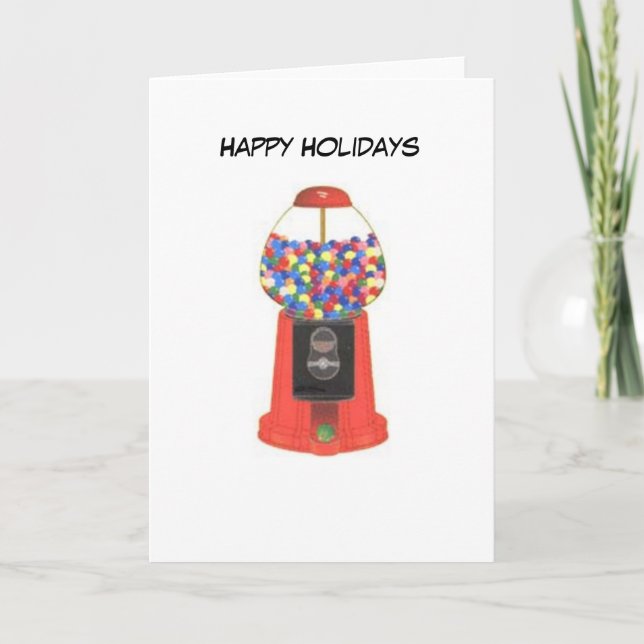 Gumball Machine Holiday Card (Front)