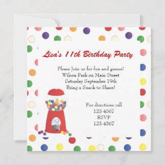 Gumball Machine Invitation