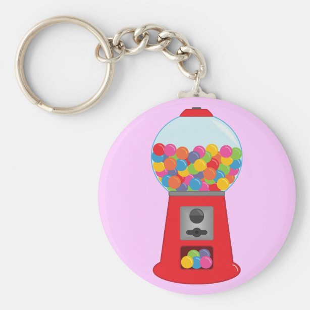 Bubble Gum Machine Keychains No Minimum Quantity Zazzle