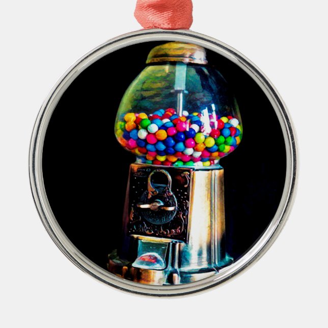 Gumball Machine Metal Ornament (Front)