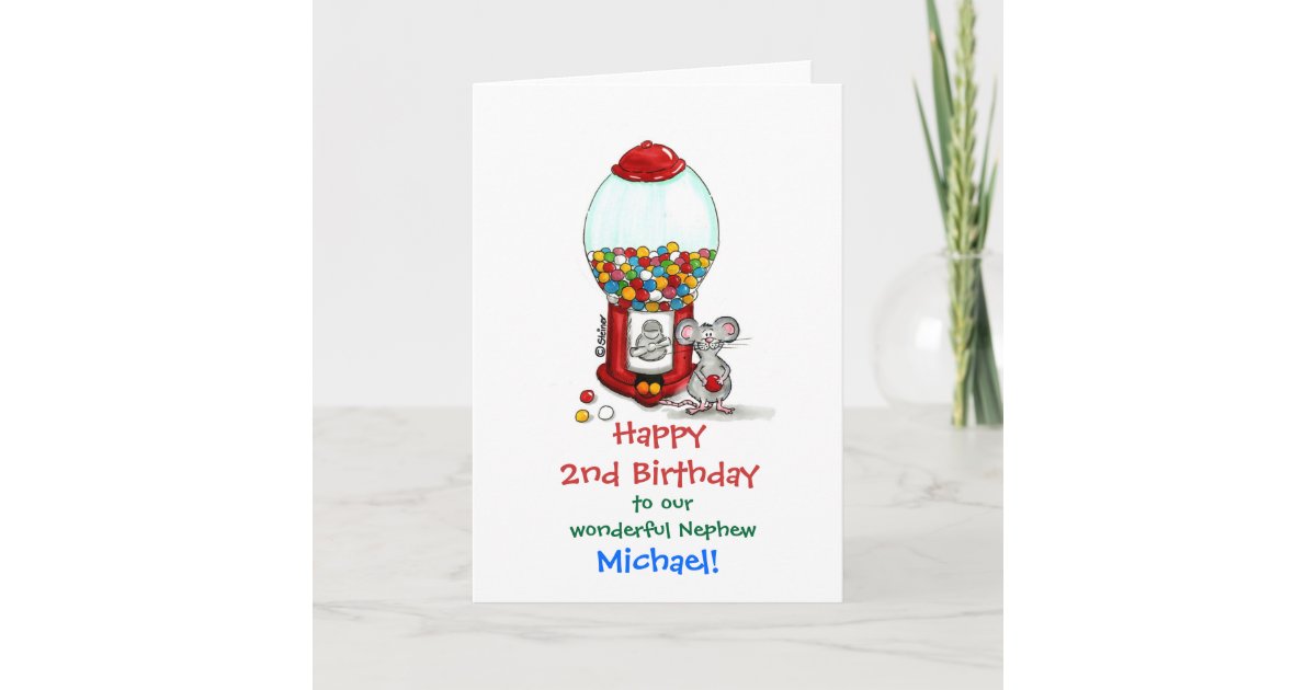 Personalised Zoo Animal Birthday Card Boy Son Grandson Brother Nephew 1st 2nd