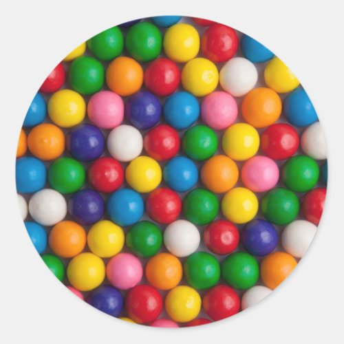 Gumballs Classic Round Sticker