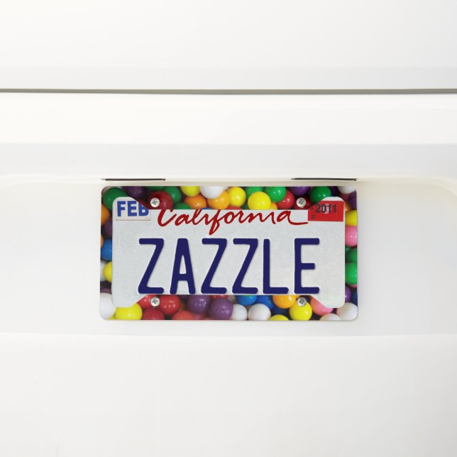 Gumballs License Plate Frame (On Car)