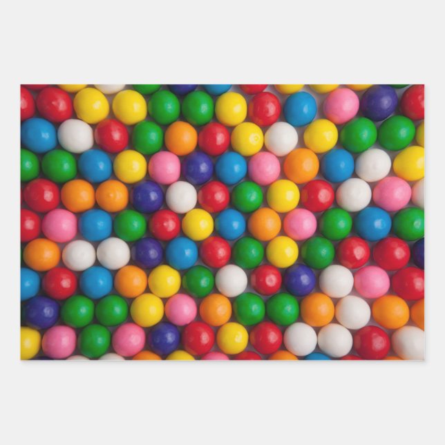 Gumballs Wrapping Paper Sheets (Front)