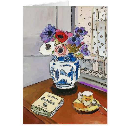 Gumbo Book and Flowers Cards (Front)