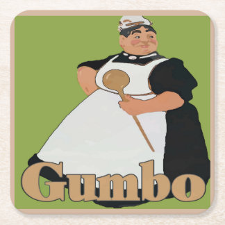 Gumbo Cook Square Paper Coaster
