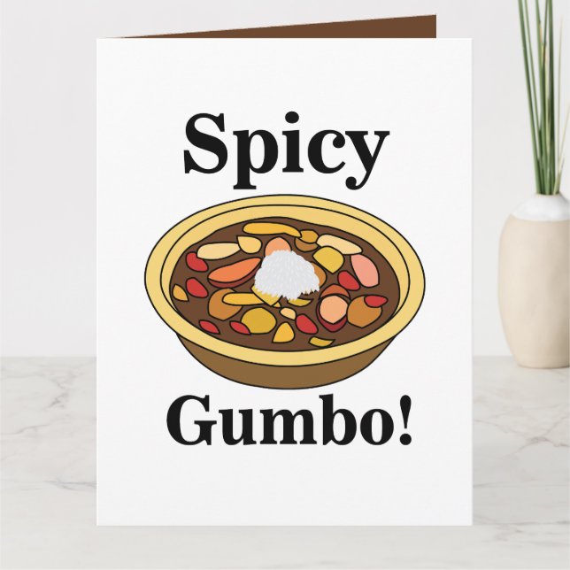 Gumbo Food Spicy Gumbo  Card (Front)