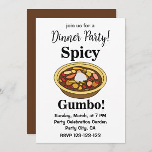 Gumbo Food Spicy Gumbo Invitation