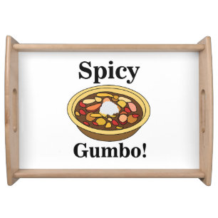 Gumbo Food Spicy Gumbo Serving Tray