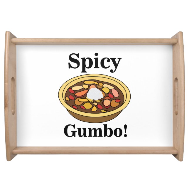 Gumbo Food Spicy Gumbo  Serving Tray (Front)