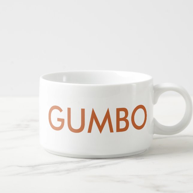 Gumbo Louisiana Cajun Subway Word Art Mug Bowl (Left)