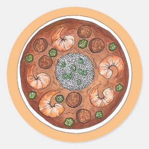 Gumbo Soup Louisiana LA New Orleans NOLA Food Classic Round Sticker