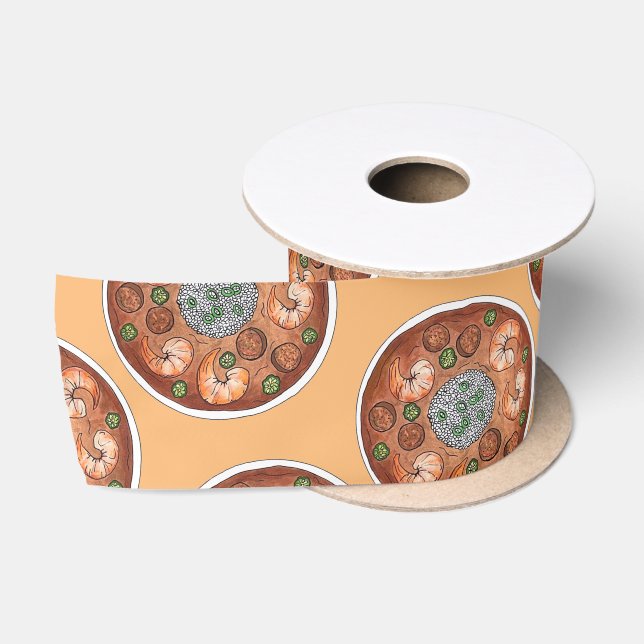 Gumbo Soup Louisiana LA New Orleans NOLA Food Satin Ribbon (Spool)