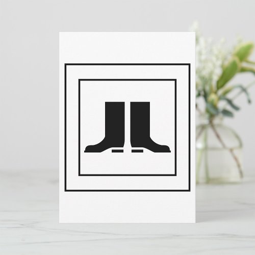 Gumboot Sign Invitations