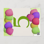Gumdrop candy Table Number Card (Back)