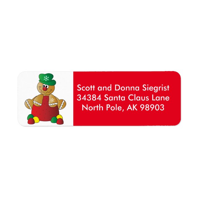 Gumdrop Gingerbread Man | Christmas Label (Front)