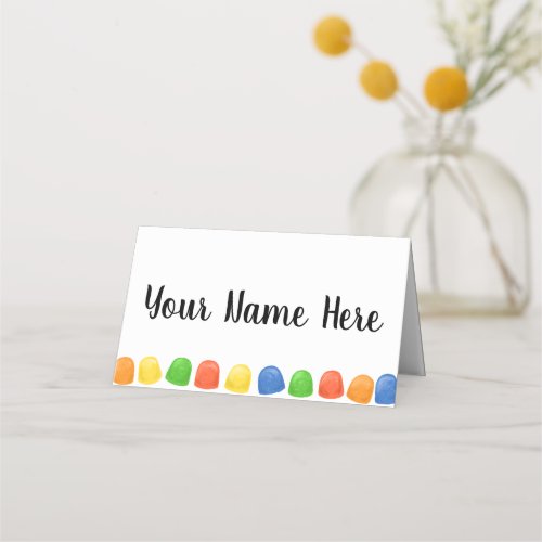 Gumdrop Multicolored Candy Holiday Place Card