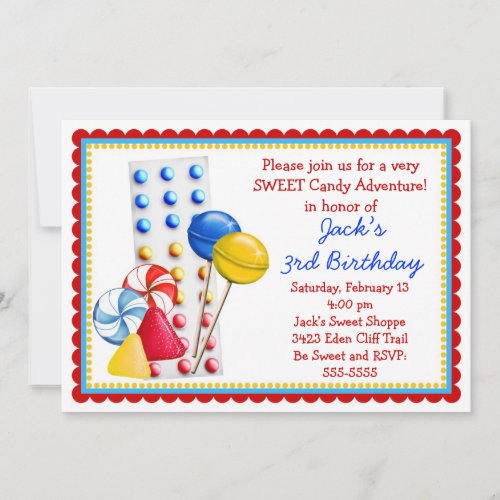 Gumdrops and Candy Buttons Invitation_ Primary Invitation
