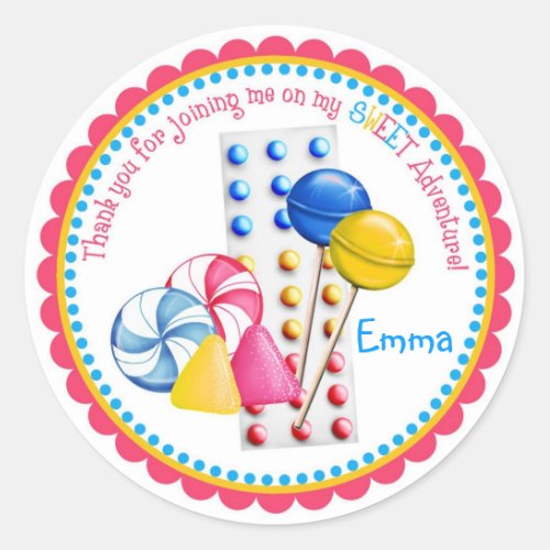 Gumdrops Lollipops and Candy Buttons Stickers