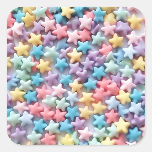 Gummi Stars Square Sticker