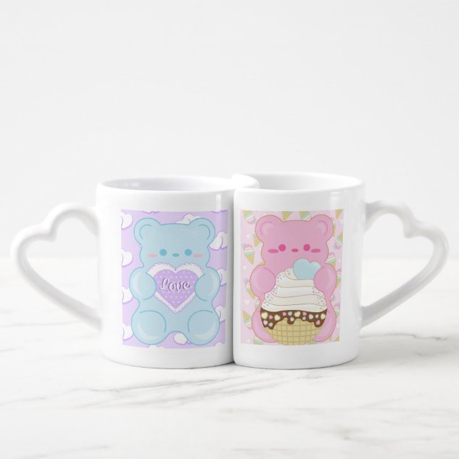 Gummi Sweet Bears Lover's Mugs (Front Nesting)