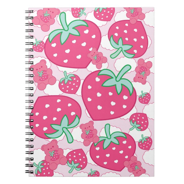 Gummi Sweet Strawberry Heart Notebook (Front)