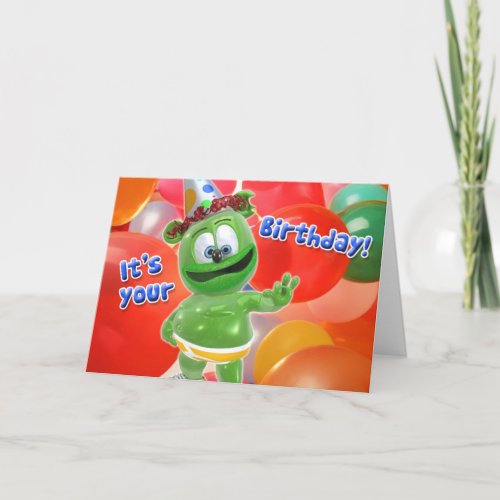 Gummibr Birthday Balloon Card