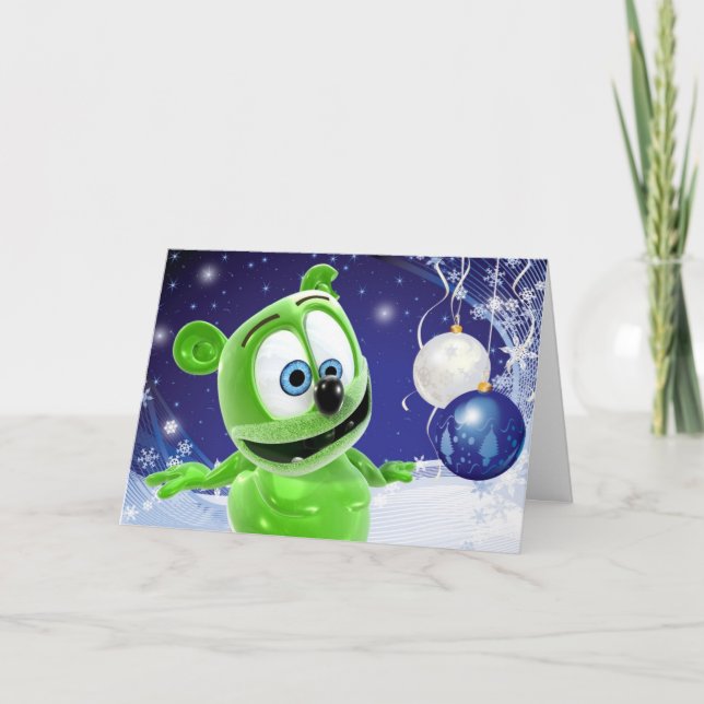 Gummibär Christmas Winter Holiday Card (Front)