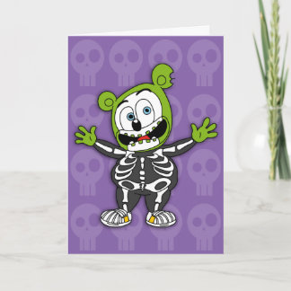 Gummibär Skeleton Halloween Card
