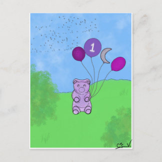 Gummy Bear 1st Poster Postcard