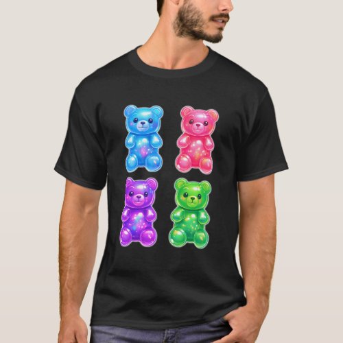 Gummy Bear Candy Gummies Assortment T-Shirt